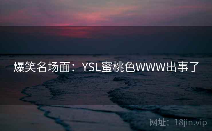 爆笑名场面:YSL蜜桃色WWW出事了 爆笑名场面:YSL蜜桃色WWW出事了